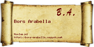 Bors Arabella névjegykártya